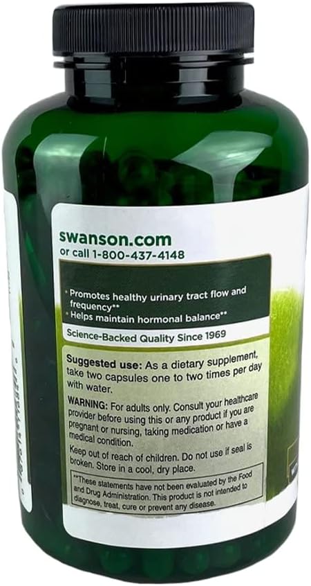 Swanson Herbal Prostate Complex - Men's Supplement - Features Pygeum, Saw Palmetto '&' Stinging Nettle - (200 Capsules) 3 Pack