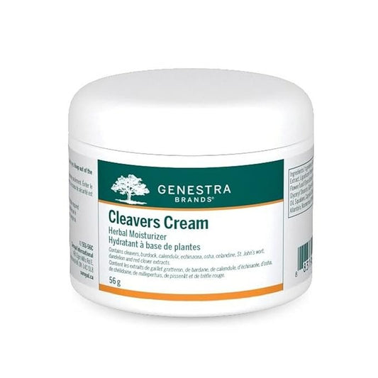 Genestra Brands Cleavers Cream | Herbal Moisturizer with Burdock, Calendula, Echinacea, Osha, Cleavers, Celandine, St. John's Wort, Dandelion and Red Clover Extracts | 2 Ounces