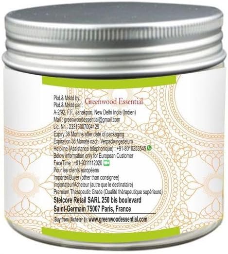 Pure Amla Powder (Indian Gooseberry) Emblica Officinalis Organic Certified 100% Natural Therapeutic Grade 200gm (7.05 oz)