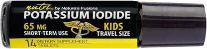 Nutri Potassium Iodide Tablets 65 mg - Kids Travel Size 14 Tablets Potassium Iodide Pills - Potassium Iodine Tablets 65 mg - YODO Naciente Ki Pills (14 Tablets)