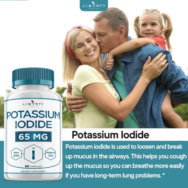 Potassium Iodide 120 Capsules -Thyroid Support YODO Naciente Iodine - KI Pills - Made in The USA