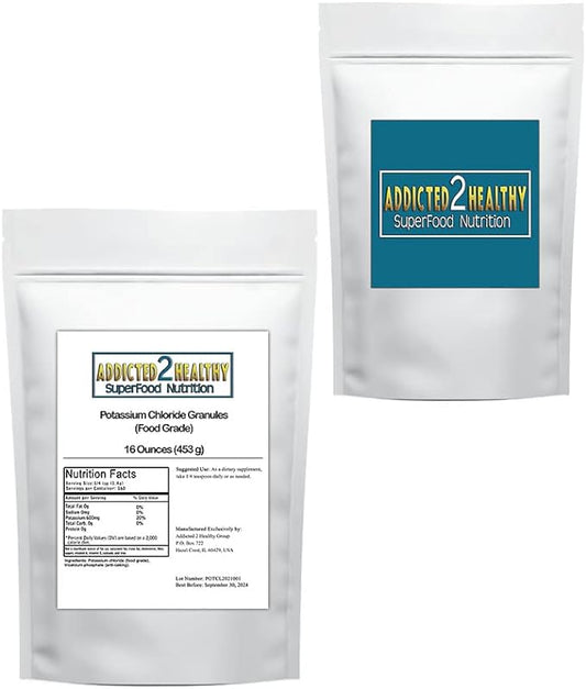 1 Pound Potassium Chloride Granules (Food Grade) - by Addicted 2 Healthy, 16.0 Ounce