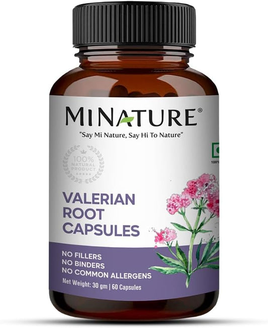 minature Valerian Root Capsules (Valeriana officinalis)|Herb Root Extract |500mg, 60 Veg Capsules,1Month Supply, 30g| Pure & Natural |Non-GMO| Chemical & Preservatives Free| Vegan| Made in India