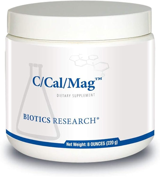 Biotics Research C Cal Mag Powder Cal Mag Powder, 4 2, Easy to Mix Powder, Easy to Swallow, Highly Absorbed, Vitamin C Added, Bone Strength, Promotes Relaxation, Antioxidants 8 Oz