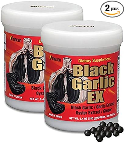 Umeken Black Garlic EX - Fermented Concentrate with Vitamin B, Allicin, Amino Acids, Pack of 2, 6 month supply, (6.4oz) (180g)