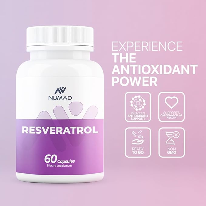 Resveratrol 600Mg per Capsule - 60 Capsules, up to 1800mg per Serving