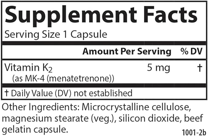 Carlson - Vitamin K2, MK-4 (Menatetrenone), Vitamin K Supplement, Bone & Heart Health, K2 Vitamin, Soy-free, Vitamin K-2, K2 Vitamins, 180 Capsules