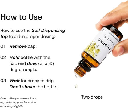 THORNE Vitamin D + K2 Liquid with a metered Dispenser - Vitamins D3 and K2 to Support Healthy Bones and Muscles* - 1 Fl Oz (30 ml) - 600 Servings
