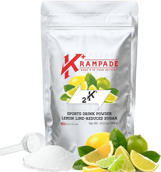 Electrolytes Powder Potassium Supplement - 2000 mg K+, 2X More Than Coconut Water | Cramp Relief and Prevention | Hydration Powder