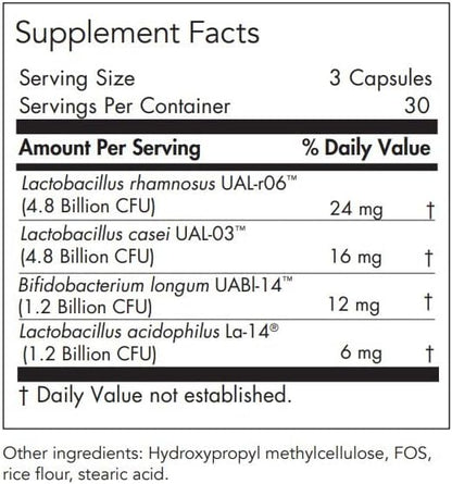 Allergy Research Group Nutricology Gastro Flora Supplement - Probiotic for Digestive Health, Gut Health for Men & Women, Lactobacillus and Bifidobacterium - 90 Count