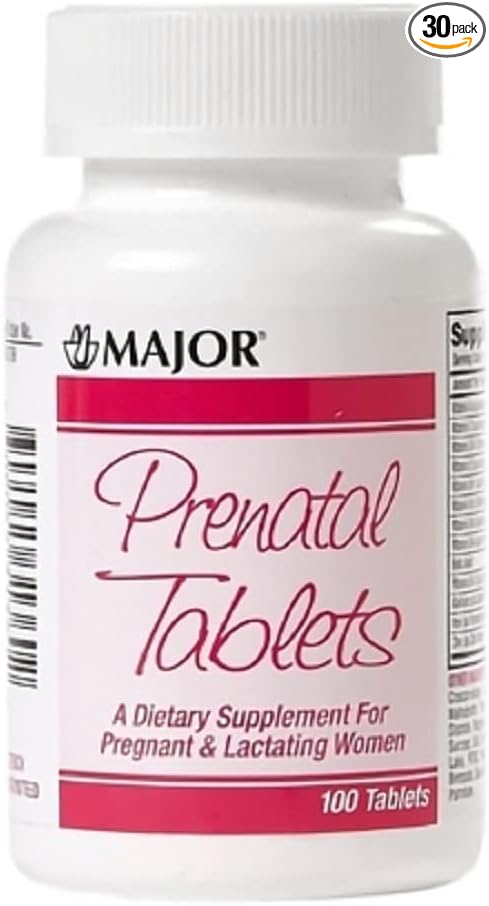 Major Prenatal TABS ASCORBIC ACID-100 MG 30 Tablets UPC 309045313466