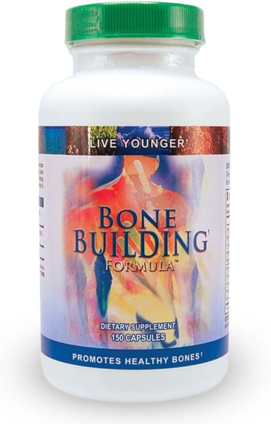 Youngevity Bone Building Formula™ - Calcium, Magnesium, D3, Biotin, Glucosamine HCl for Bone Health, and Density - Essential CoFactors: Trace Minerals, Boron, Horestail Herb, Rosehips (150 Caps)