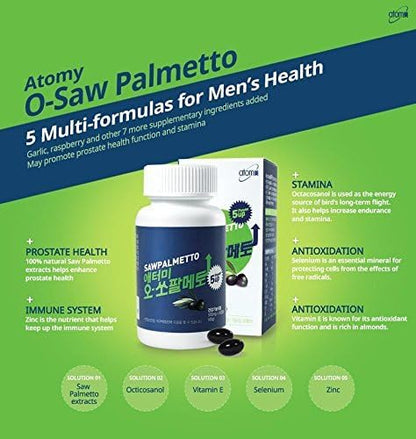 Atomy Saw Palmetto Multi-Complex Formula for Men's Health Dietary Supplement 90 softgels