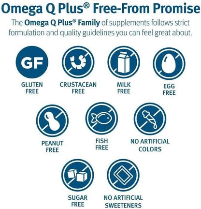 Dr. Sinatra Omega Q Plus Resveratrol - Omega-3 Supplement with CoQ10 and Resveratrol - Promotes Comprehensive Heart and Whole Body Health to Help You Age Well (60 softgels)