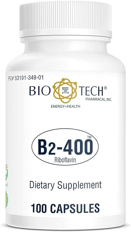 BIO E=H TECH PHARMACAL, INC. ENERGY = HEALTH B2-400, 100 Capsules “ All-Natural Supplement “ Supports Clarity and Productivity “ No Artificial Colors