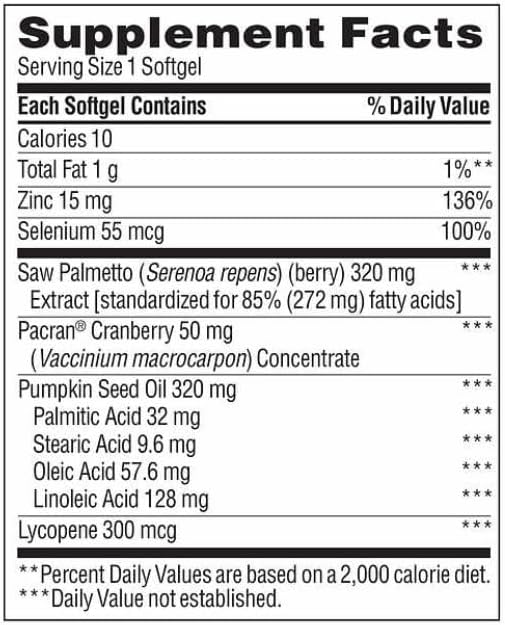 Trunature Saw Palmetto Prostate Health Complex with Zinc, Lycopene and Pumpkin Seed, 250 Softgels, Bundle with Voosel Weekly Pill Organizer