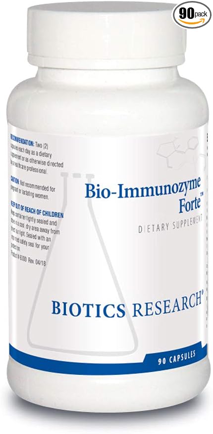 Biotics Research Bio Immunozyme Forte Multivitamin/Mineral to Support Normal, Healthy Immune Function, Echinacea, Cayenne Pepper, Lactobacillus acidophilus, Probiotics, Amino Acids 9 Capsules