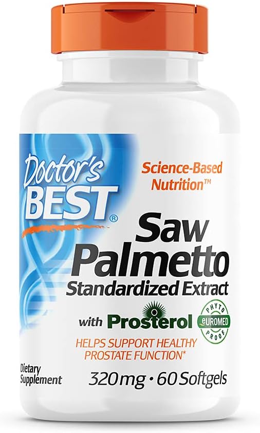 Doctor's Best Best Saw Palmetto Extract (320 mg), Softgel Capsules, 60-Count