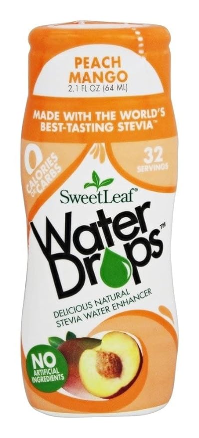 SweetLeaf Water Drops, Peach Mango, 1.62 Fl Oz (Pack of 1)