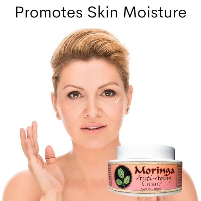 Moringa Anti Aging Cream 13 Powerful Ayurvedic herbs of concentrated antioxidants, Nutrient rich virgin oils of Moringa, Sesame and Sunflower in our moringa cream. 3.4 oz