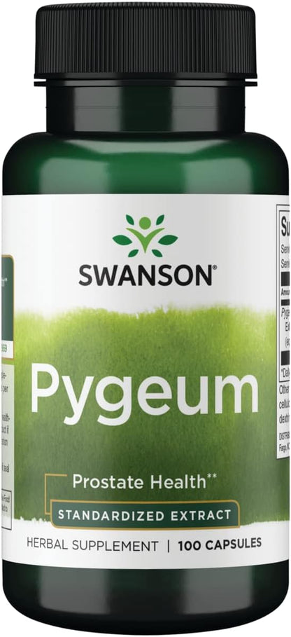 Swanson Pygeum - Herbal Supplement Promoting Male Prostate Health, Bladder, and Urinary Tract Health Support - Mens Health Supplement - (100 Capsules, 125mg Each)