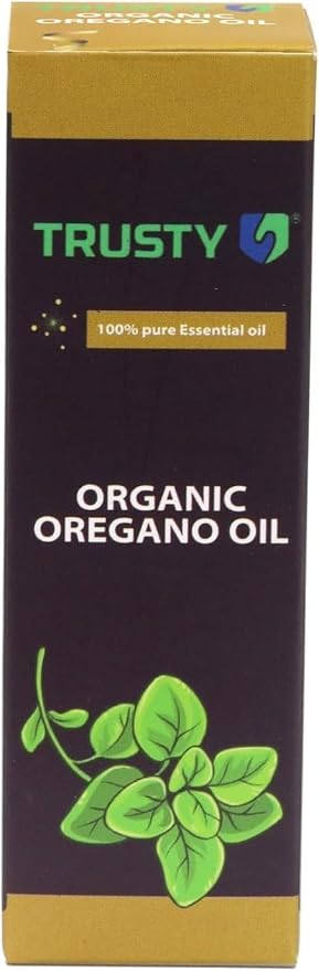 Trusty Organic Oregano Oil 30ml Super Concentrated USDA Organic Oil of Oregano Drops for Immune Support and Digestive Health - Vegan Non GMO 100% Pure Oregano Oil Drops for Kids and Adults