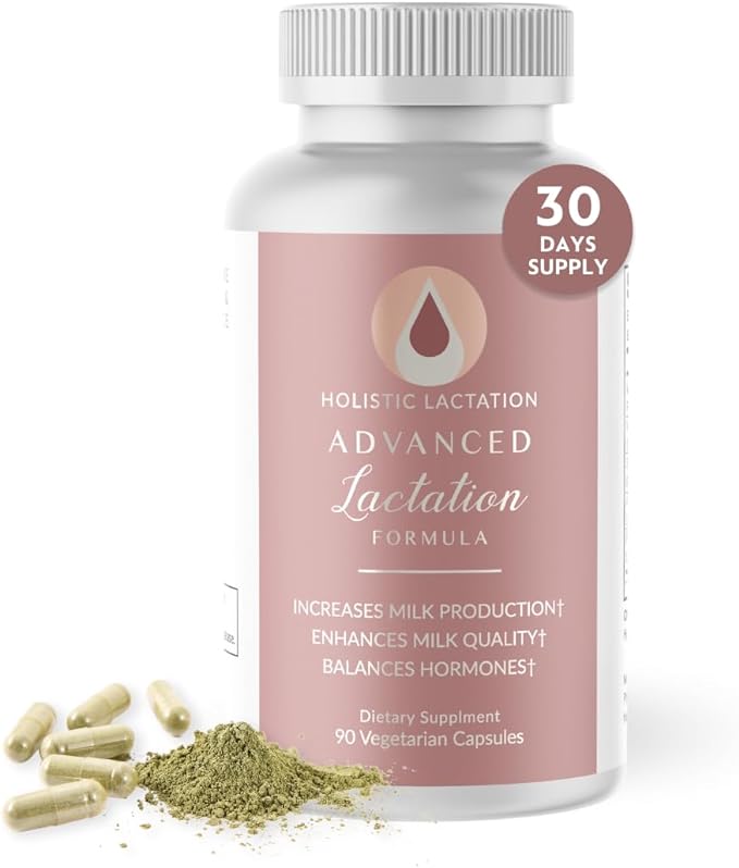 Holistic Lactation® Advanced Lactation Formula (30 Servings), Supplement to Support Milk Supply, Contains Organic Moringa and Milk Thistle Extract, Fenugreek-Free