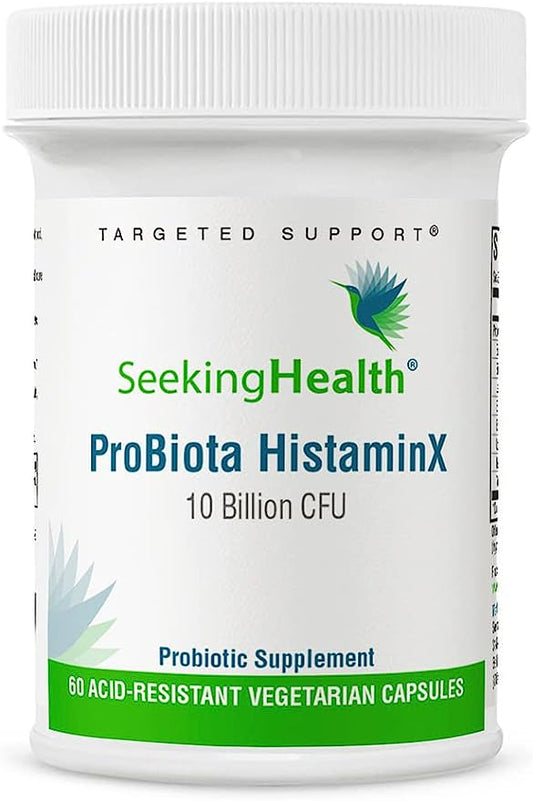 Seeking Health ProBiota HistaminX - Digestion Supplement for Gut Health Support - Support Histamine with Lactobacillus Plantarum & Lactobacillus Salivarius - Support Immune & Skin Health - 60 Capsules