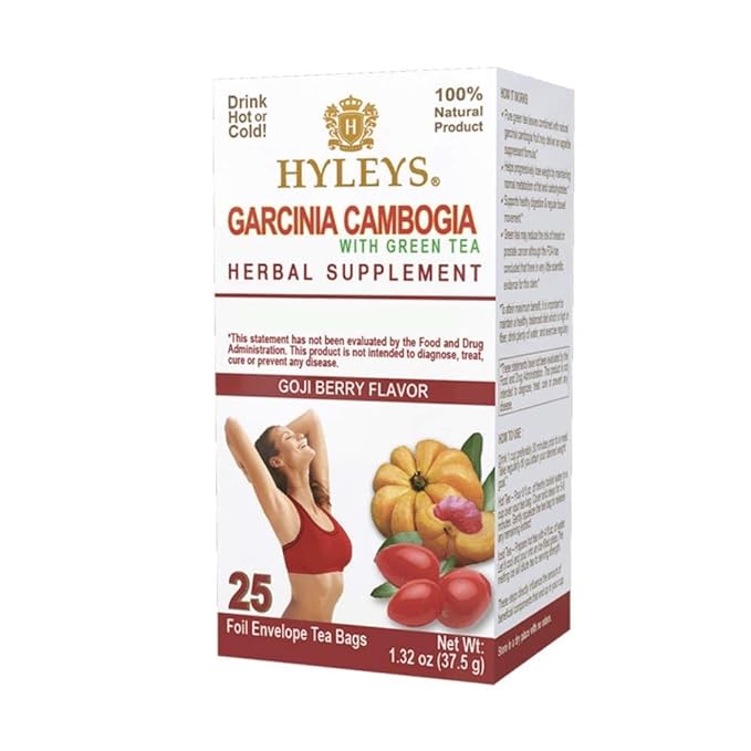 HYLEYS Tea Garcinia Cambogia Green Tea with Goji Berry Flavor - 25 Tea Bags