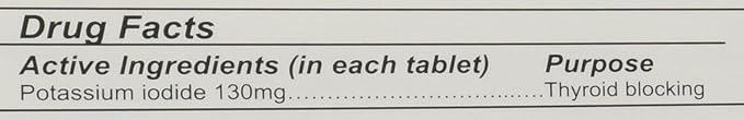 130 mg Potassium Iodide Tablets, 5 Count