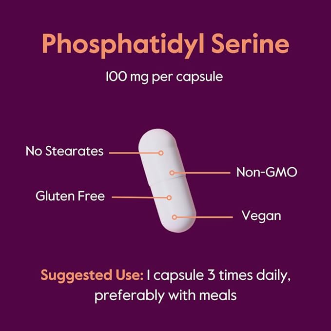 BESTVITE Phosphatidylserine 100mg per Capsule (240 Vegetarian Capsules) (120x2) with Sharp-PS® Green - Patented and Clinically Tested - Stearate Free - Soy Free - Gluten Free - Vegan - Non GMO