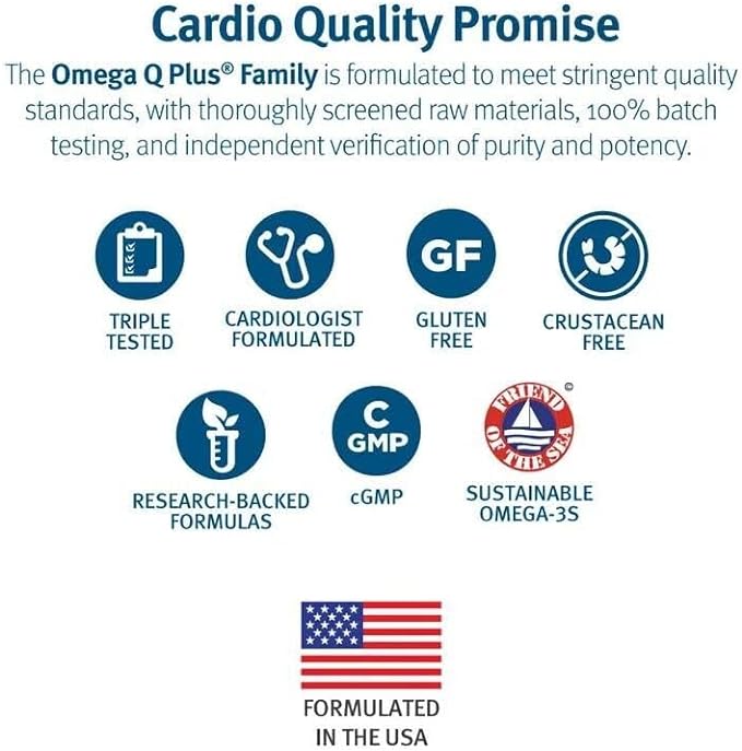 Dr. Sinatra Omega Q Plus 100 Resveratrol – Omega-3 Supplement Supports Heart Health and Provides Antioxidant Power with 100mg of CoQ10 and Resveratrol (180 softgels)