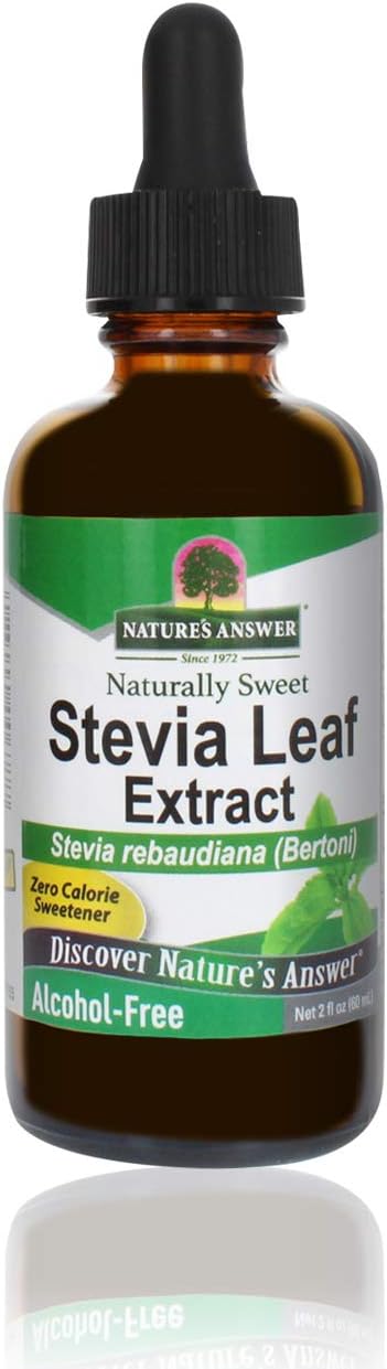 Nature's Answer Alcohol-Free Stevia Leaf Liquid Extract Drops, 2-Fluid Oz Gluten and Alcohol Free Standardized Stevia Drops | Natural Sweetener | Diabetic Friendly | Keto Friendly