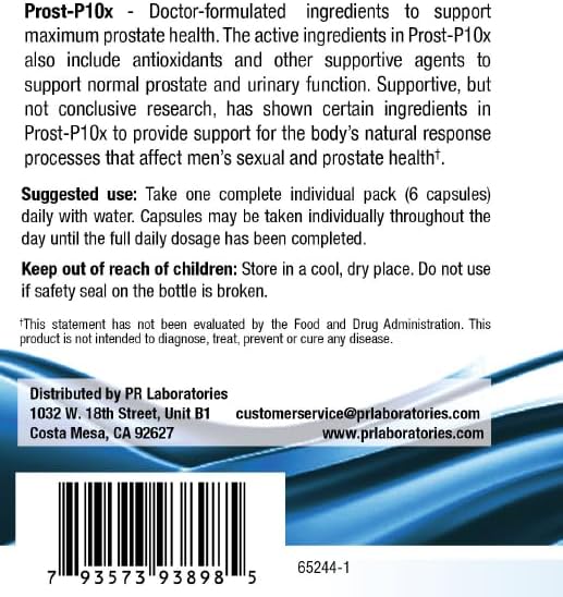 Doctor Formulated Prostate Supplements for Men, Saw Palmetto, Beta Sitosterol, Prostatitis & BPH Relief, Reduce Frequent Urination & Bathroom Trips (30 Packs, 1 Month Supply)