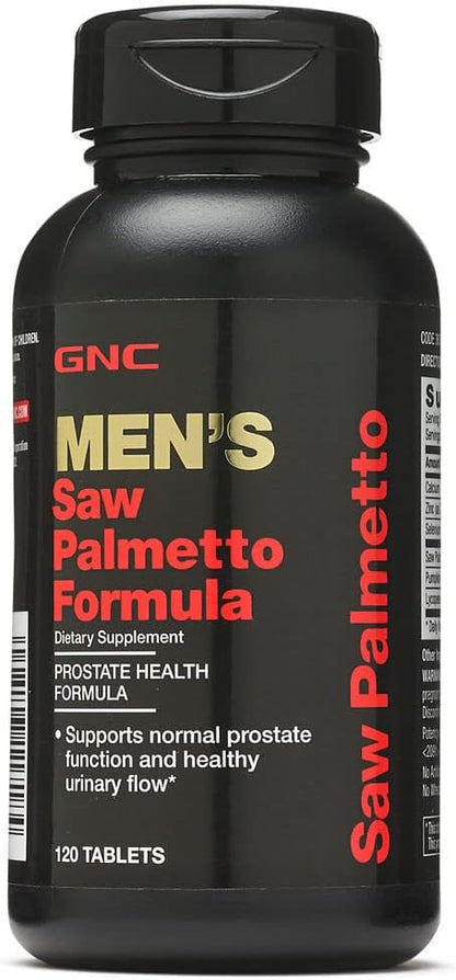 GNC Men's Saw Palmetto Formula, 120 Tablets, Supports Normal Prostate Function