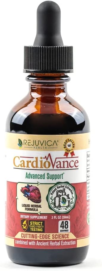 Rejuvica Health CardioVance - Heart Support Supplement - Liquid Delivery for Better Absorption - Hawthorne, Hibiscus, Arjuna, Olive Leaf & More!