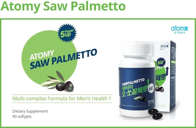 Atomy Saw Palmetto Multi-Complex Formula for Men's Health Dietary Supplement 90 softgels