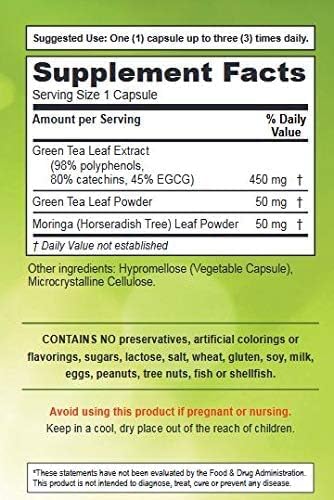 Greens First Green Tea Vitality Formula Enhanced with Moringa 60 Veggie Caps