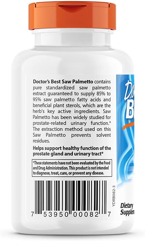 Doctor's Best Best Saw Palmetto Extract (320 mg), Softgel Capsules, 60-Count