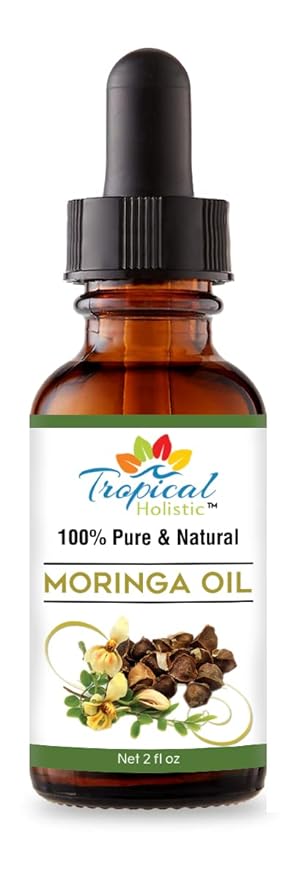 Moringa Oil - Cold-Pressed, Unrefined, Vegan Hair & Skin Oil - All Natural 100% Pure Organic Non-GMO - Aceite de Moringa Para Las Arrugas