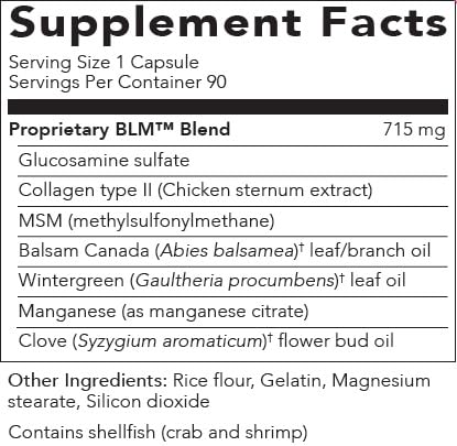 BLM Capsules 90 Capsules by Young Living Essential Oils - Mineral Supplement - Nutritional Support - Glucosamine Sulfate - Collagen - Manganese Citrate