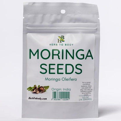 Herb To Body Moringa Seeds | Moringa Oleifera | Wildcrafted | 14g