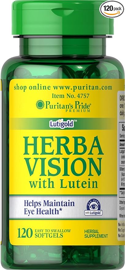 Puritan's Pride Herbavision with Lutein and Bilberry-120 Softgels