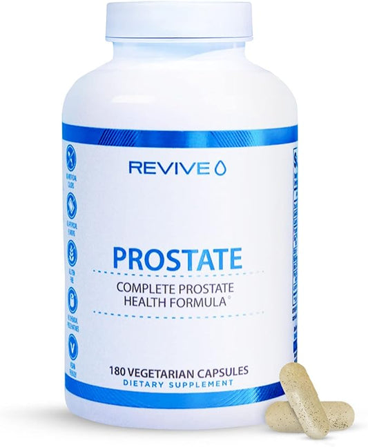 Revive MD Prostate Supplements for Men - Maintain Healthy Prostate-Specific Antigen (PSA) Levels, Estrogen Levels & Urinary Flow - Saw Palmetto & Beta Sitosterol for Prostate Health Support