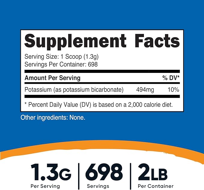 Nutricost Potassium Bicarbonate Powder 2 LB - Gluten Free, Non-GMO