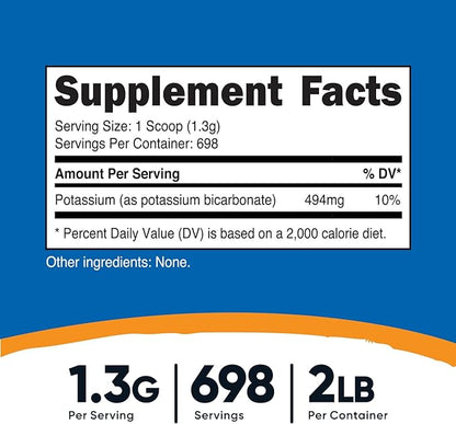 Nutricost Potassium Bicarbonate Powder 2 LB - Gluten Free, Non-GMO