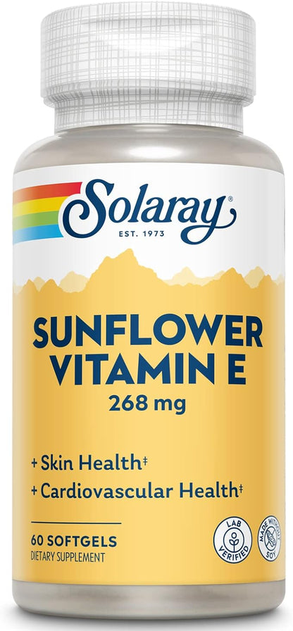 SOLARAY Super Bio E Sunflower, Softgel (Btl-Plastic) 400IU | 60ct