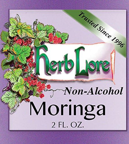 Herb Lore Moringa Liquid Tincture - 2 fl oz Alcohol Free - Moringa Leaf Extract Drops for More Breast Milk - Moringa Oleifera Lactation Supplement