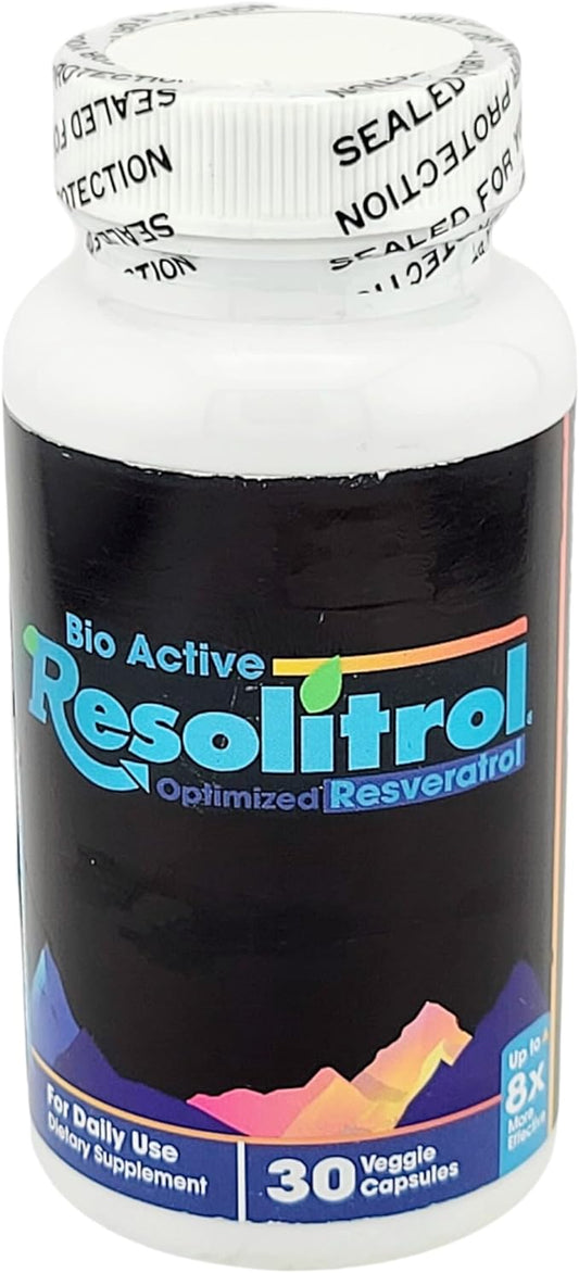 RESOLITROL - Powerful Antioxidant Formula with Trans-Resveratrol and Ursolic Acid - Supports Healthy Aging, Heart, and Metabolism - 30 Veggie Capsules