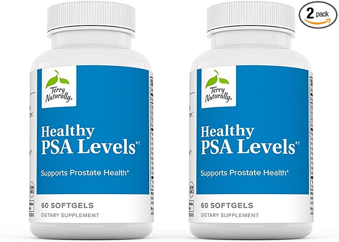 Terry Naturally Healthy PSA Levels - 60 Softgels, Pack of 2 - Supports Prostate Health - Non-GMO, Gluten Free - 60 Total Servings